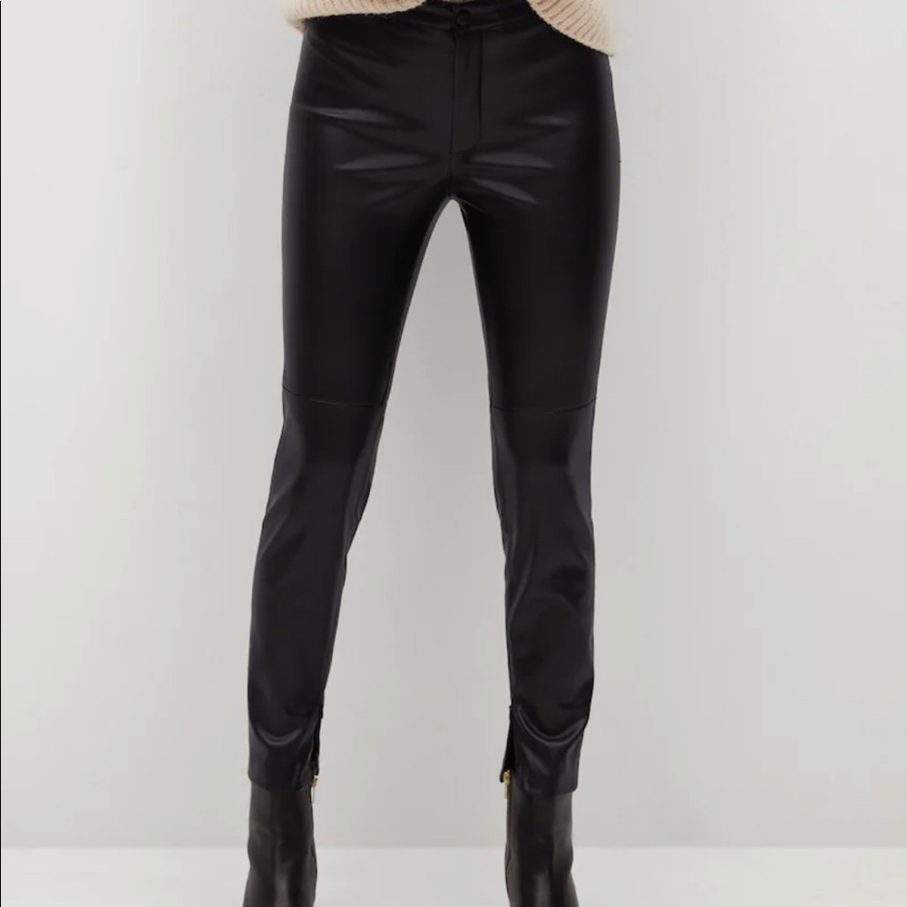 Mango Faux leather Leggings